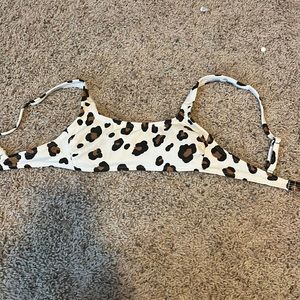 cheetah swim suit top